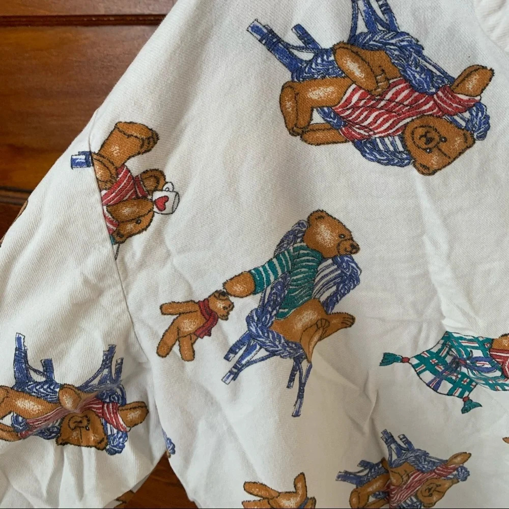 Vintage Foschini Teddy Bear Button Down - Picture 2 of 8